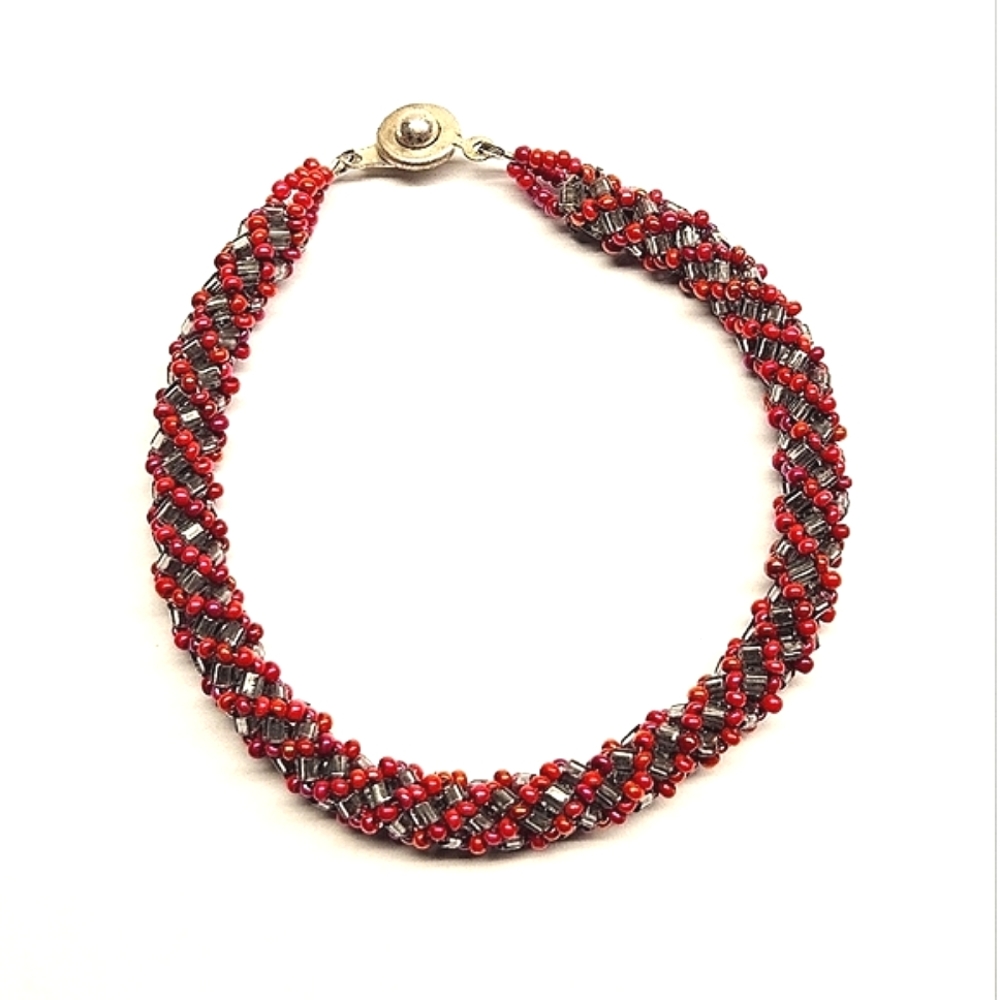 Hand Woven Russian Spiral Beaded Bracelet